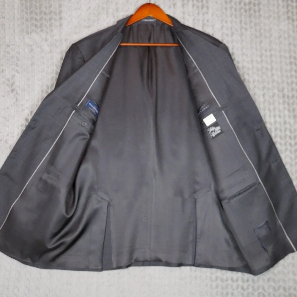 Ermenegildo Zegna Blazer Mens 42R Gray Trofeo Wool Saks Italy